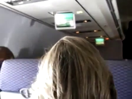 Amateur MILF bates on a public airplane