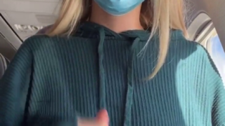 Blonde teen risky flash