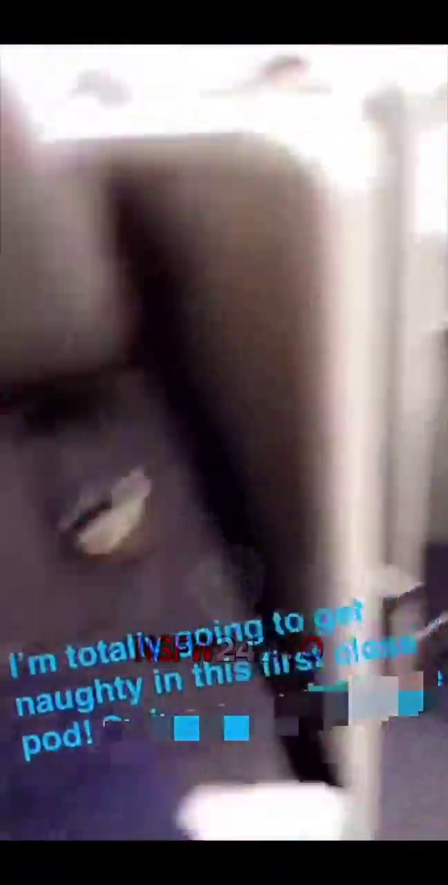 Danie Daniels hot teen naughty on the airplane on snapchat