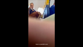 Old guy getting a blowjob on the airplane no shame