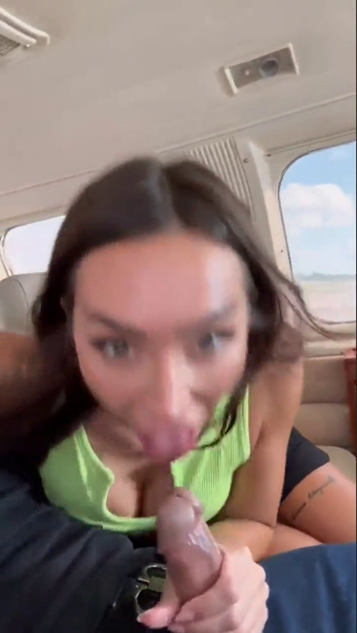 hot brunnete fucked on a private plane chartered